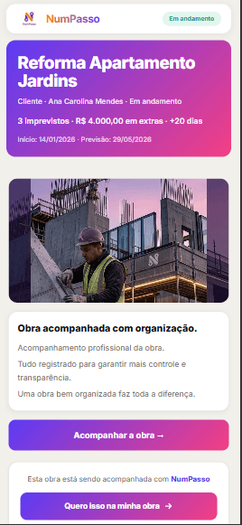 O cliente acompanha sem baixar app