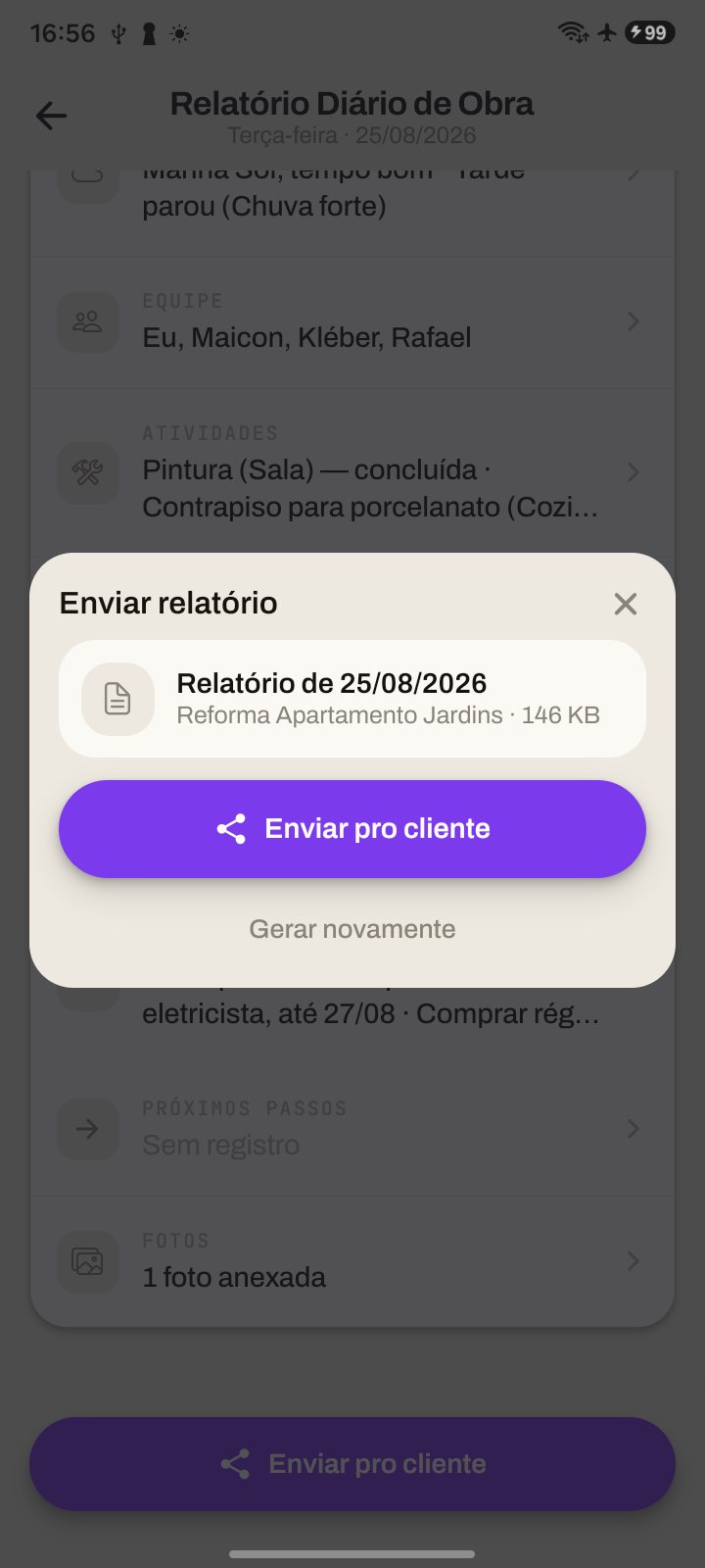 Envio do relatório em PDF para o cliente